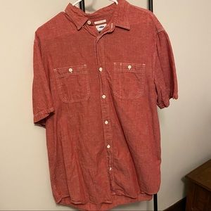 Men’s short sleeve button up- slim fit XL